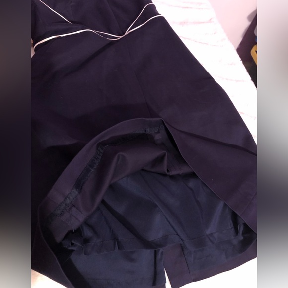 Banana Republic Navy Sleeveless Sheath, Fully lined cotton Dress, Size 06 - Picture 8 of 12